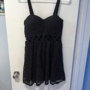 Material Girl Black Lace Dress; Size M